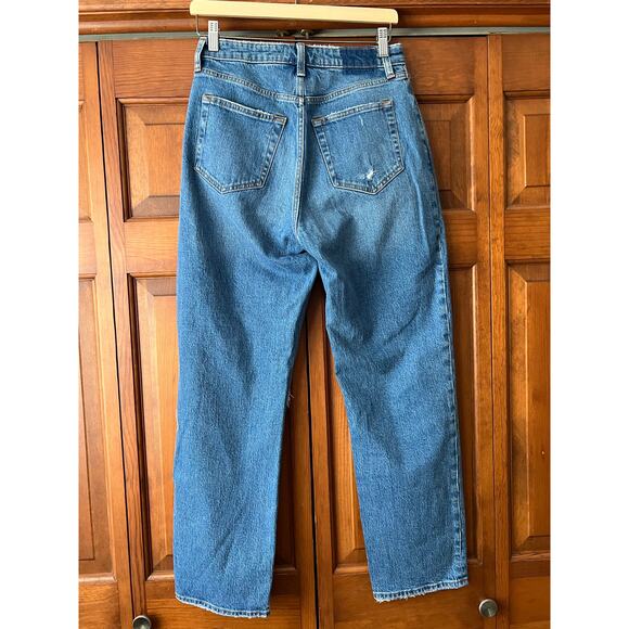NWT Abercrombie & Fitch Women's Curve Love The Dad High Rise Jeans Distressed 27 - Picture 4 of 10